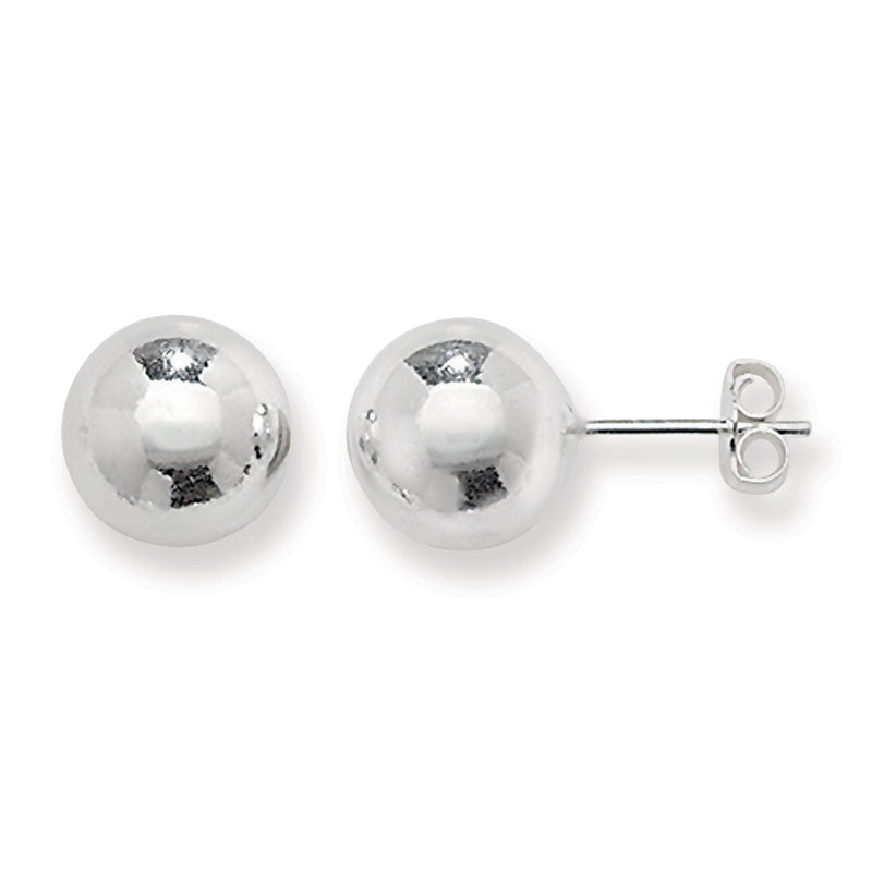 Silver Ball Stud Earrings