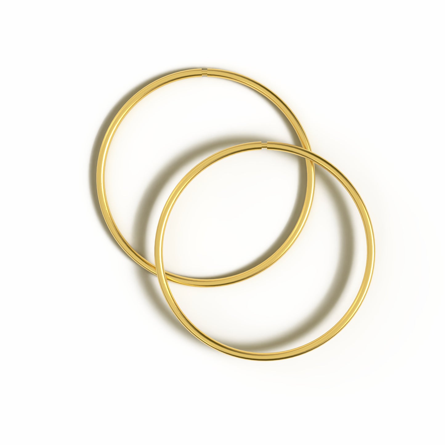 Gold Hinged Hoops