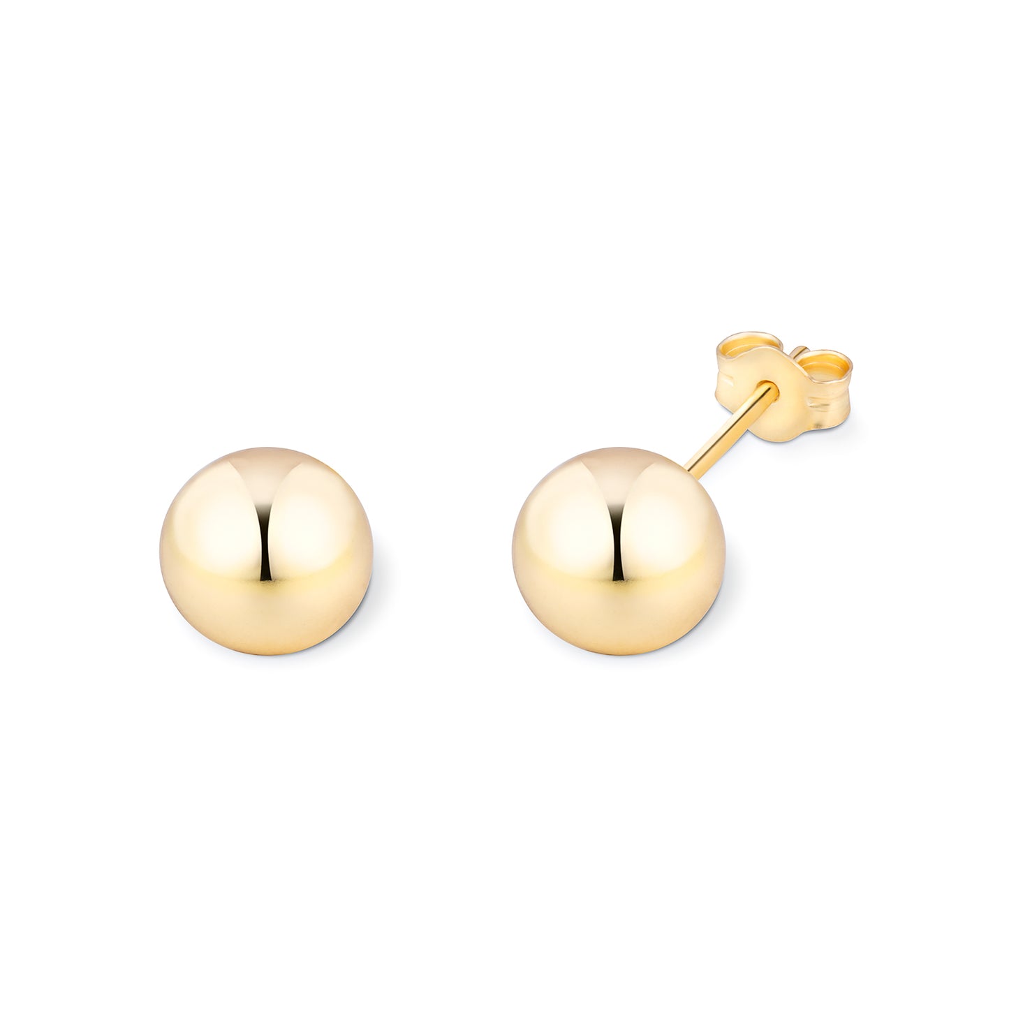 Gold Ball Stud Earrings