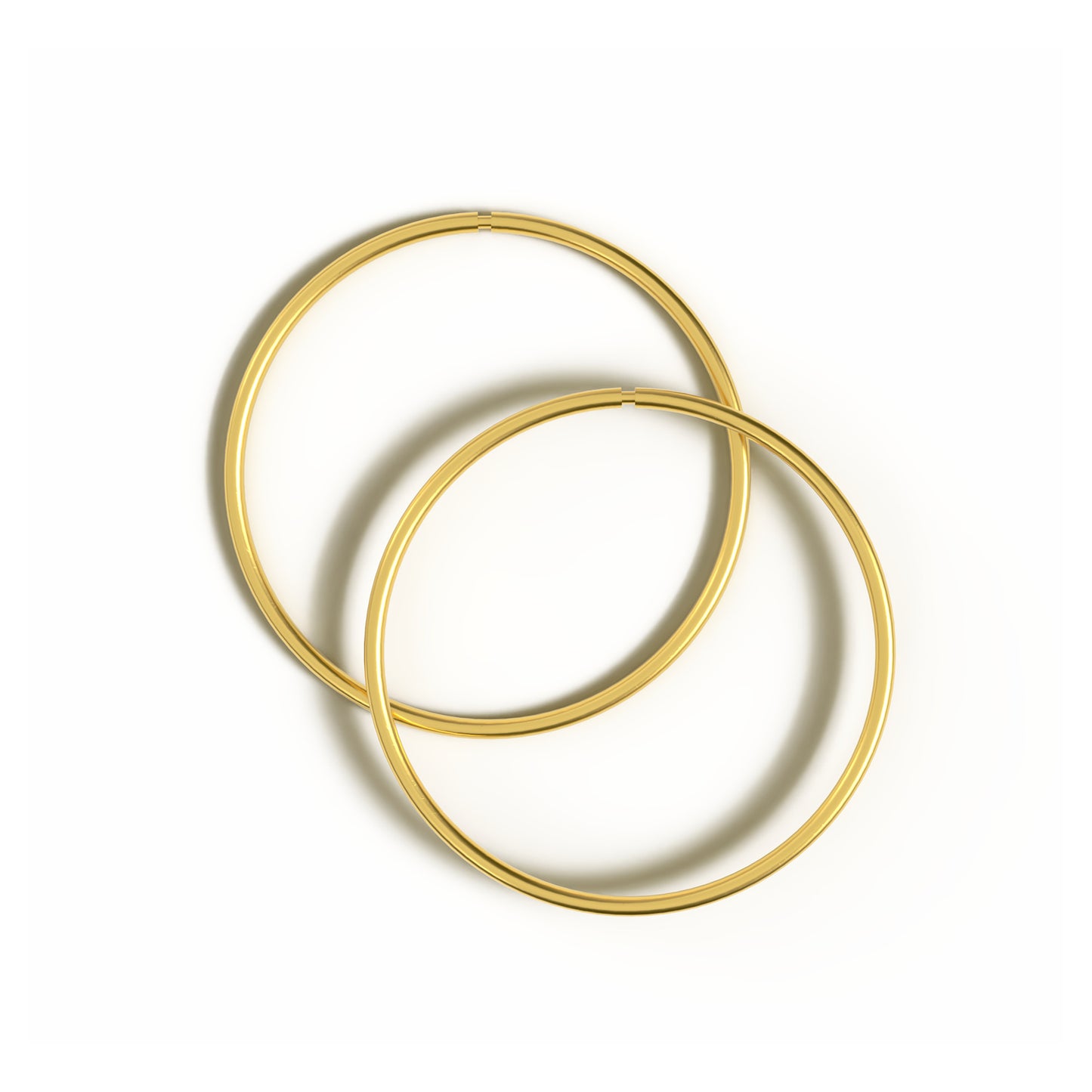 Gold Hinged Hoops