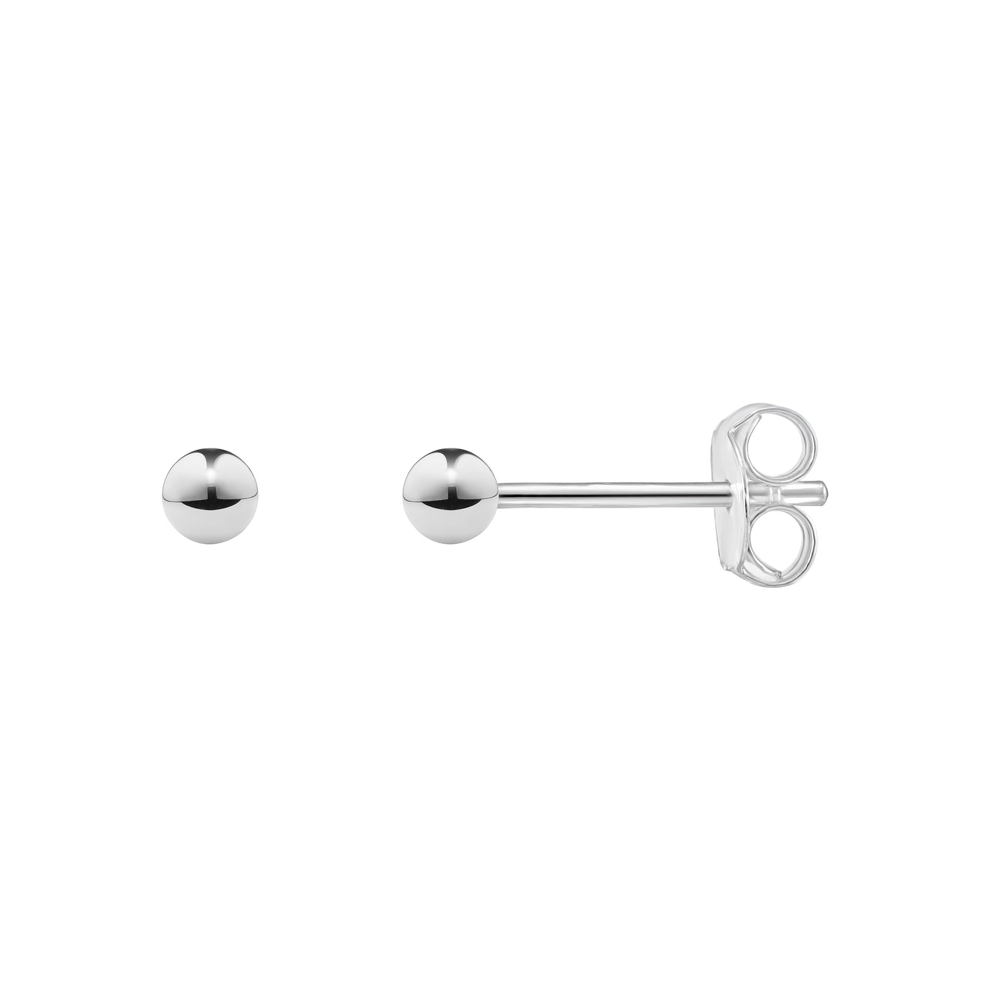 Silver Ball Stud Earrings