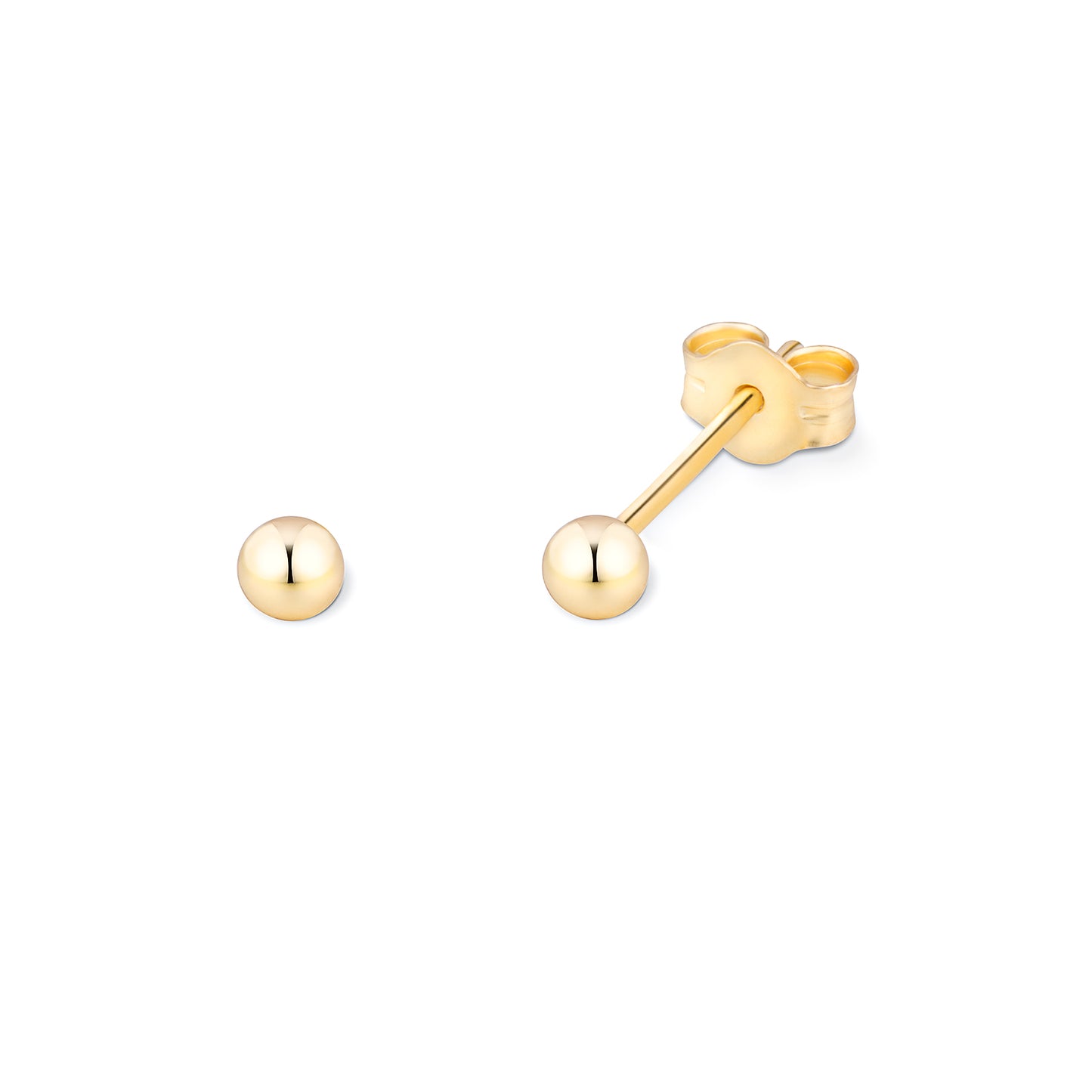 Gold Ball Stud Earrings