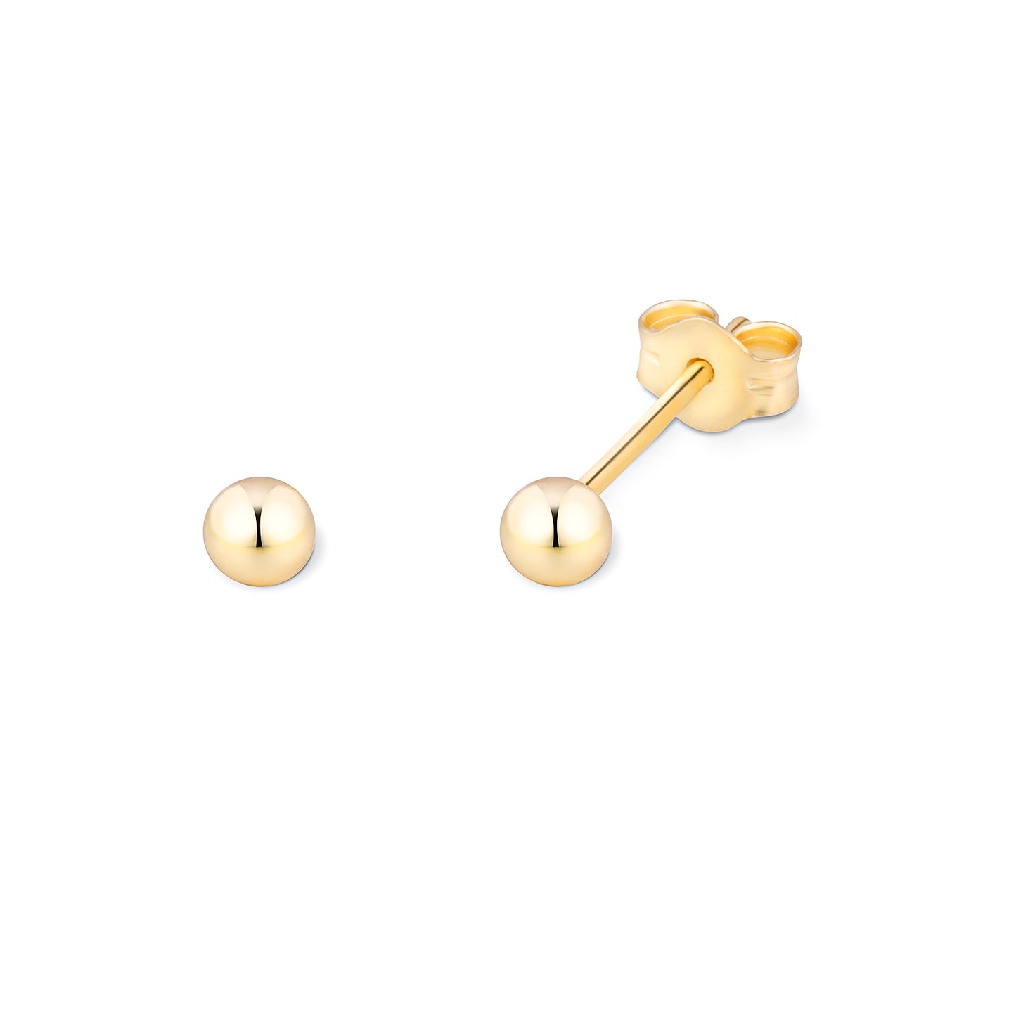 Gold Ball Stud Earrings