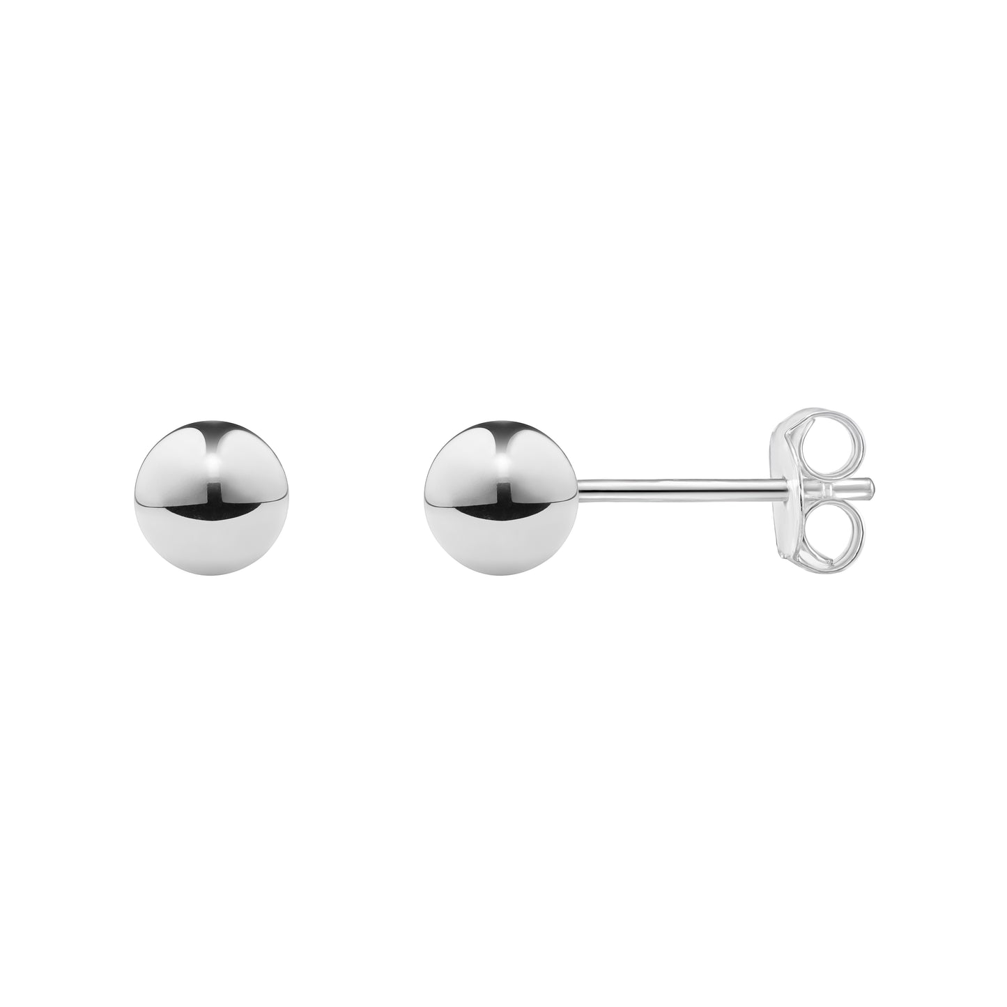Silver Ball Stud Earrings