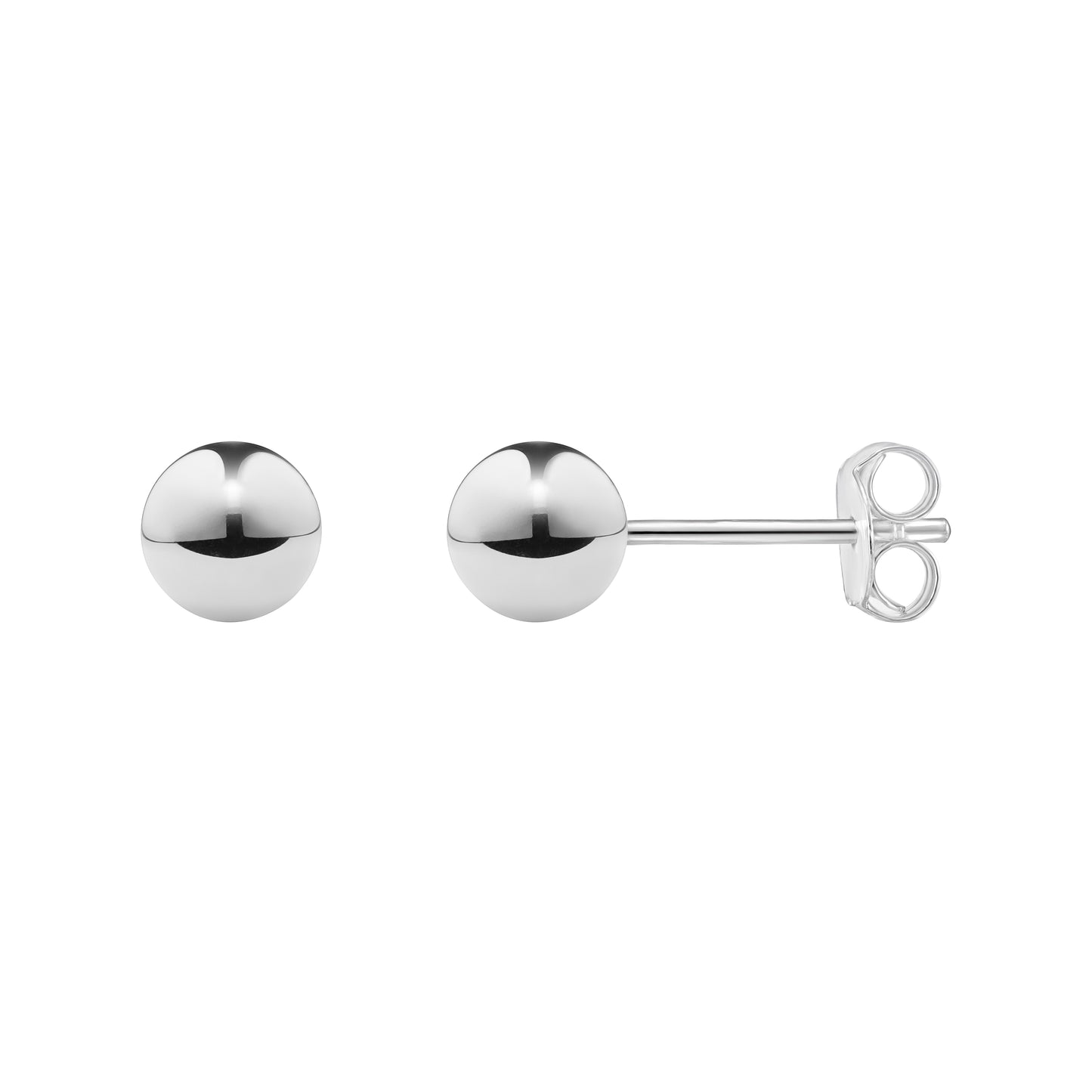 Silver Ball Stud Earrings