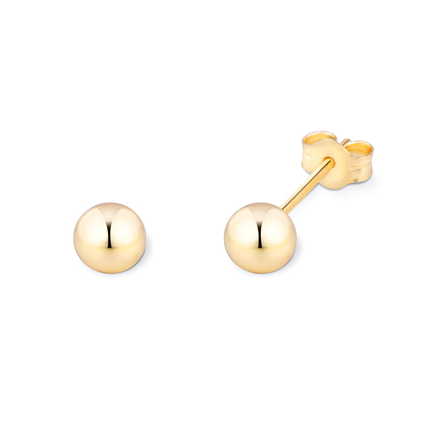 Gold Ball Stud Earrings