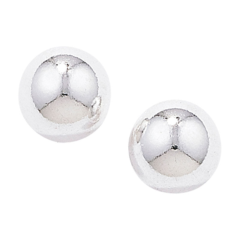 Silver Ball Stud Earrings