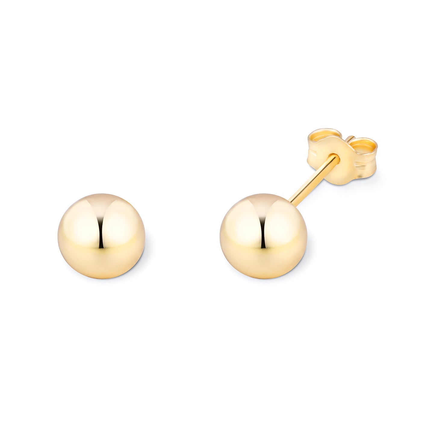 Gold Ball Stud Earrings