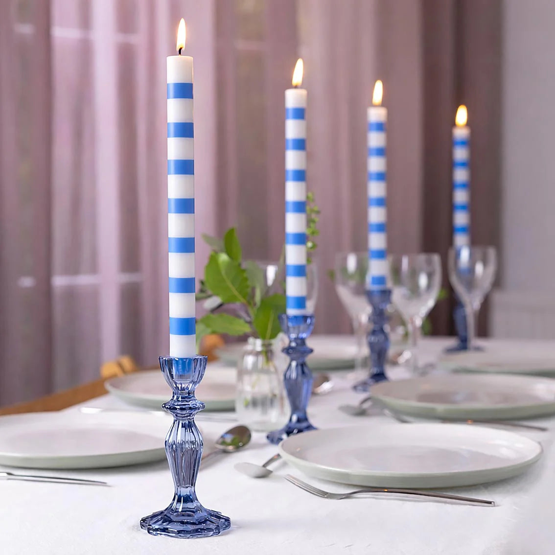 Striped Dinner Candle