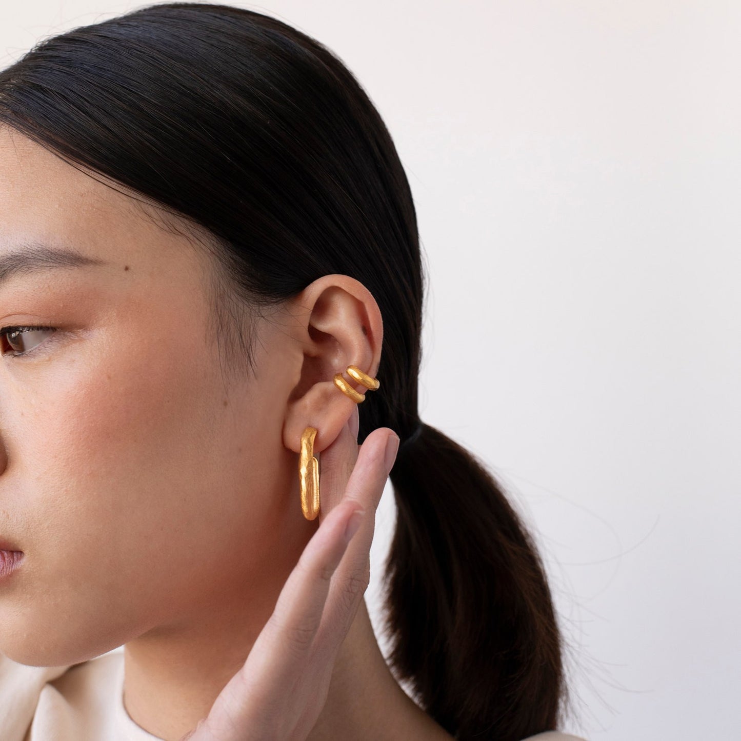 Plain Gold Earrings