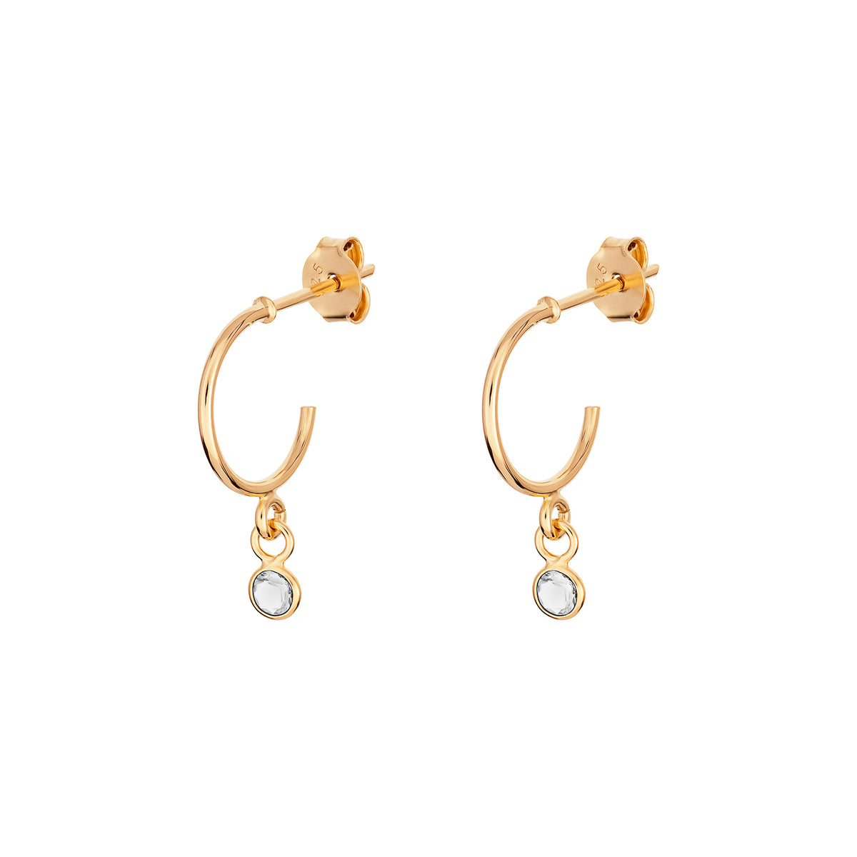 Gold Plated & Cubic Zirconia Earrings