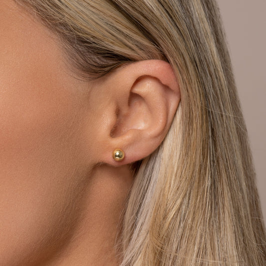 Gold Ball Stud Earrings
