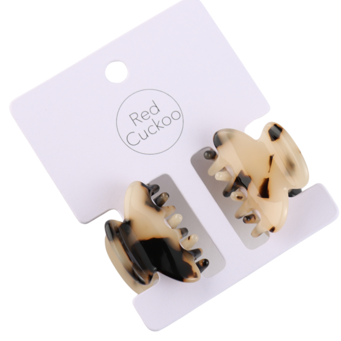 Cream Tortoiseshell Claw Clamps