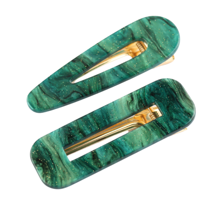 Green Sparkle Claw Clamps
