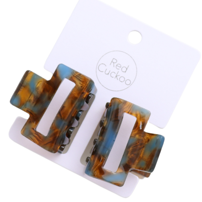 Orange & Blue Tortoiseshell Clamps