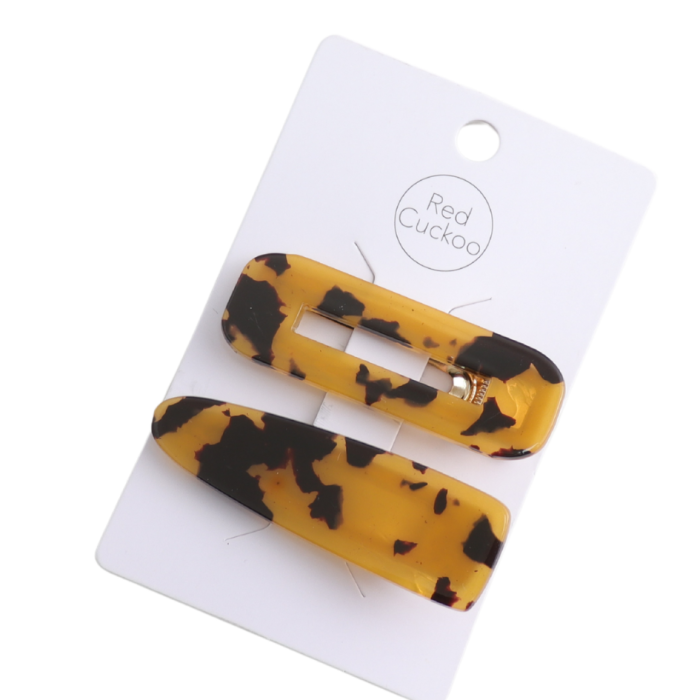 Brown Tortoiseshell Claw Clamps