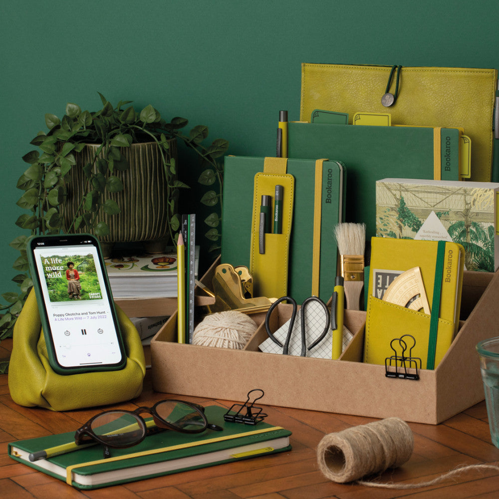 Forest Green & Chartreuse Stationery