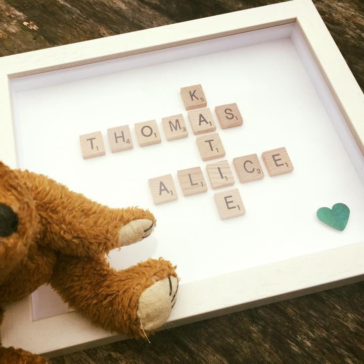 New Baby Scrabble Frame