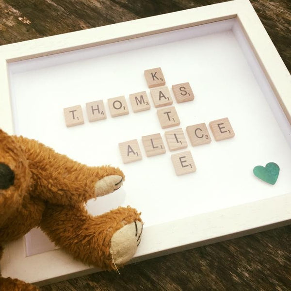 New Baby Scrabble Frame